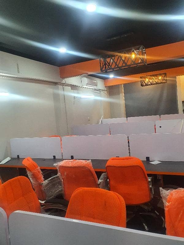 Vip Full Furnished Office For Rent 55 Person Setting With Lift Back Up Generator 24&7 Time With Cubicles 27