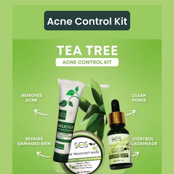 Acne set with tea tree oil 0