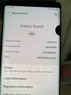 Samsung note 8 offical Pta read add