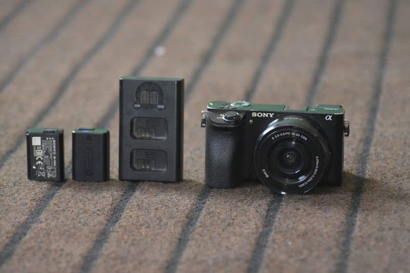 SONY A6500 BODY WITH LENS AND TWO BATTERIES 3