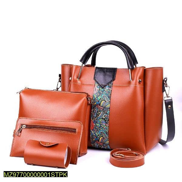 3 pcs women's Beautiful PU Leather Shoulder bag 3