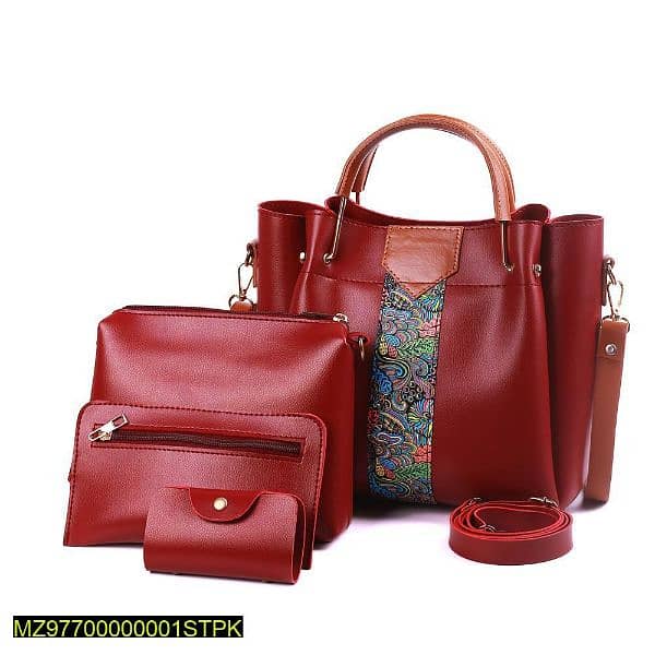 3 pcs women's Beautiful PU Leather Shoulder bag 5