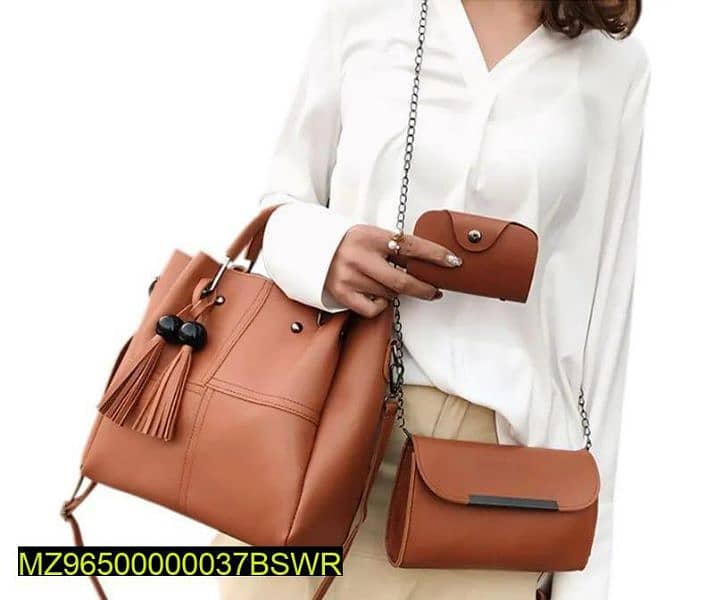 3 pcs women's Beautiful PU Leather Shoulder bag 10