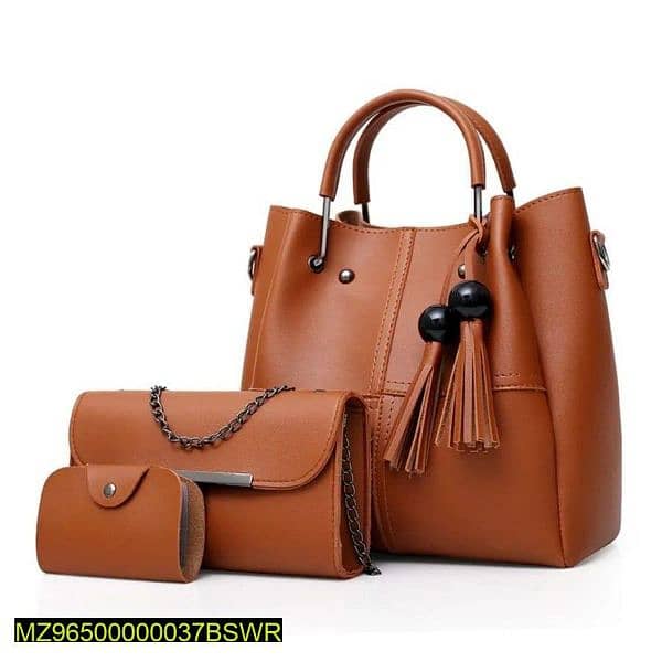 3 pcs women's Beautiful PU Leather Shoulder bag 11