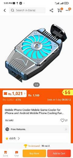 Cooling fan for mobile
