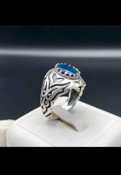 Men ring/ 925 sterlling silver opal men ring/ silver ring 0