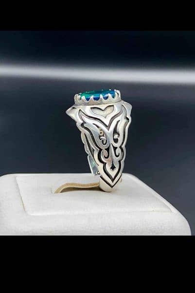 Men ring/ 925 sterlling silver opal men ring/ silver ring 1