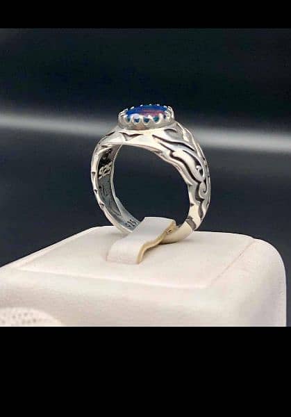 Men ring/ 925 sterlling silver opal men ring/ silver ring 5