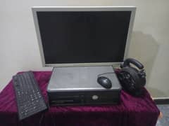 Core 2due 8 gb ram 80 hard with 24inch led with all accessories