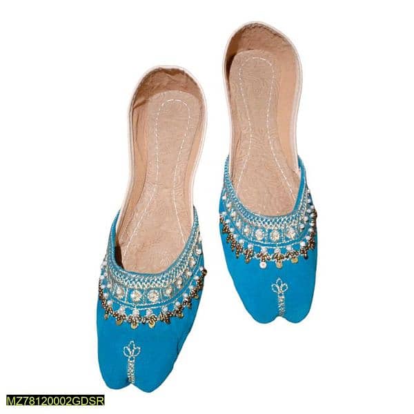 women's PU Leather Embroidered Khussa 1