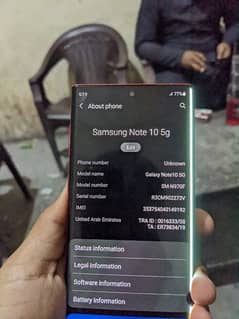 Samsung note 10 5G 12/256