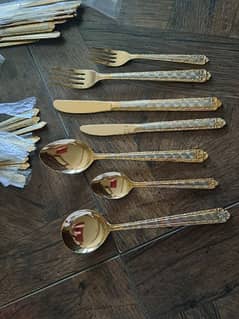 Vintage Gold Plated 88 piece Cutlery Set