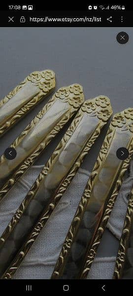 Vintage Gold Plated 88 piece Cutlery Set 5