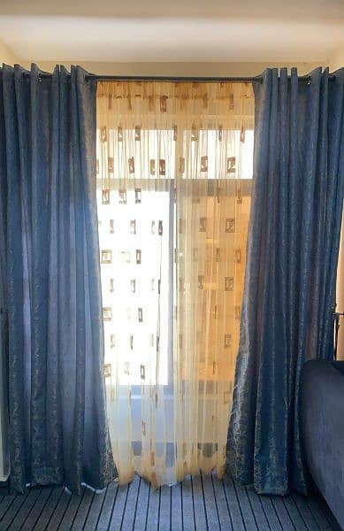 Texture Curtains with Organza curtains 3