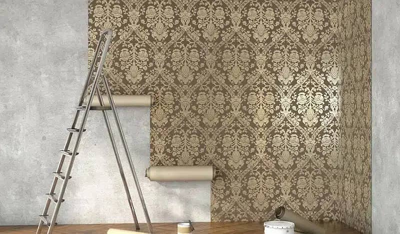 Wallpaper Pvc Wall Panel Pvc Vinyl flooring & Wooden floor 2