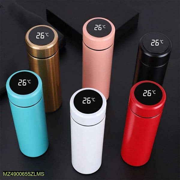 500 ml water bottle with digital LED Temperature display 0