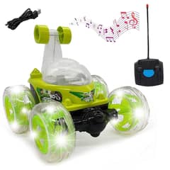 Rechargeable Remote Control Stunt Car 360 Degree Rolling with 3D Light 0