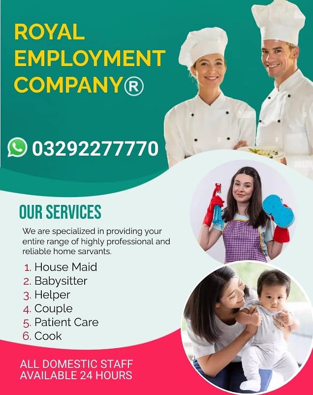 Provide Maid , Driver, Helper, Couples, Patient Care, Cook Available 0