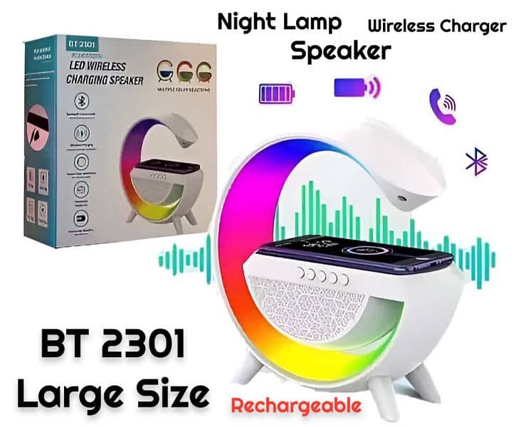 G-Type Rechargeable Wireless Mobile Charger, Table Lamp with Bluetooth 1