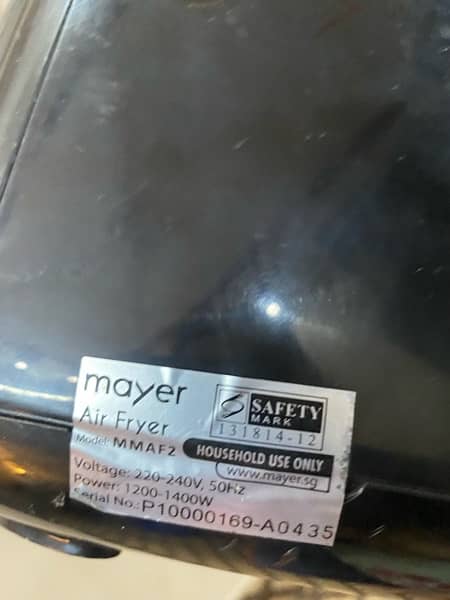 Mayer Air Fryer 3.5 litre original mint condition 5