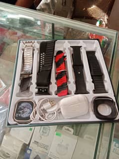 Ultra watch with air pods Pro and 10 straps box pack