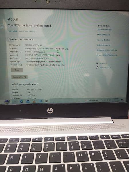 HP laptop ProBook G6 430 core i5 8th generation 8gb, 256gb ram . 3