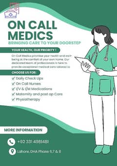 ON CALL MEDICS MEDICAL SERVICES AT YOUR HOME FOR DHA PHASE 6'7'8