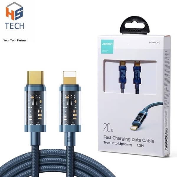 Joyroom S-Cl020a12 Type-C To Lightning 20w Data Cable 1.2m Transparent 1
