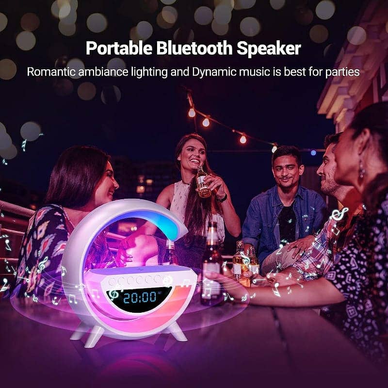 BT-3401 LED Display Wireless Phone Charger Bluetooth Speaker 3