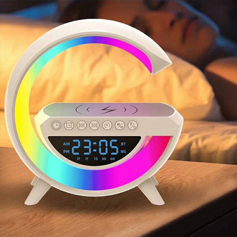 BT-3401 LED Display Wireless Phone Charger Bluetooth Speaker 4