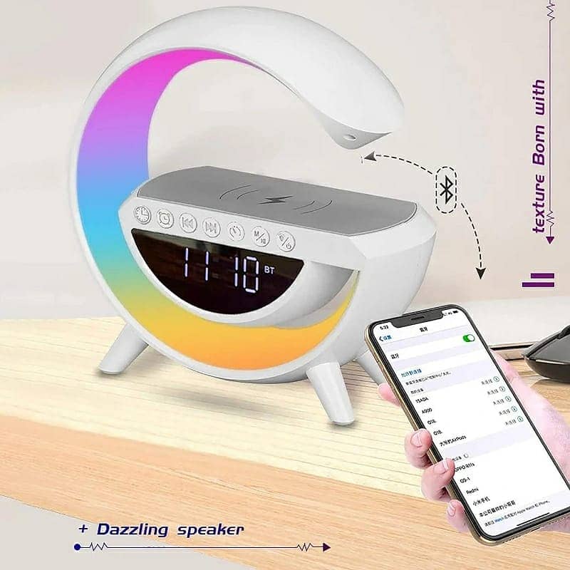 BT-3401 LED Display Wireless Phone Charger Bluetooth Speaker 9