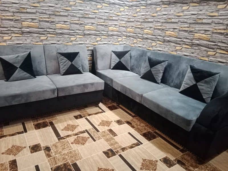 Partal Wood Sofa Set 0