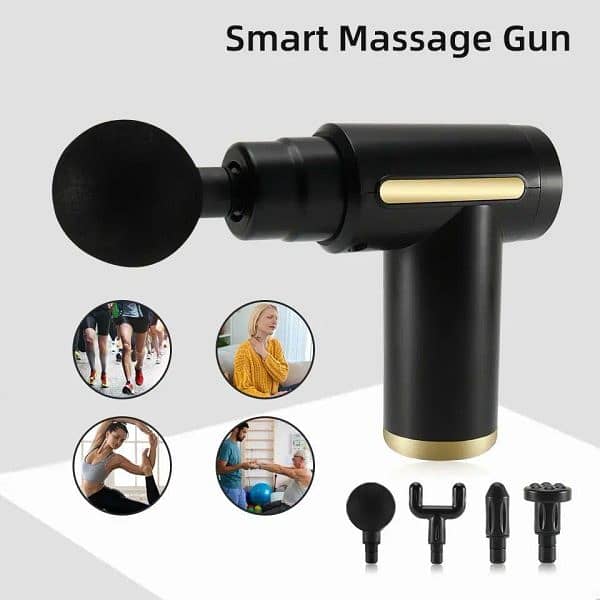Handheld Muscle Massager Gun With 4 Massage Heads For Deep Tissues 0