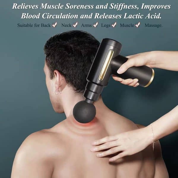 Handheld Muscle Massager Gun With 4 Massage Heads For Deep Tissues 6