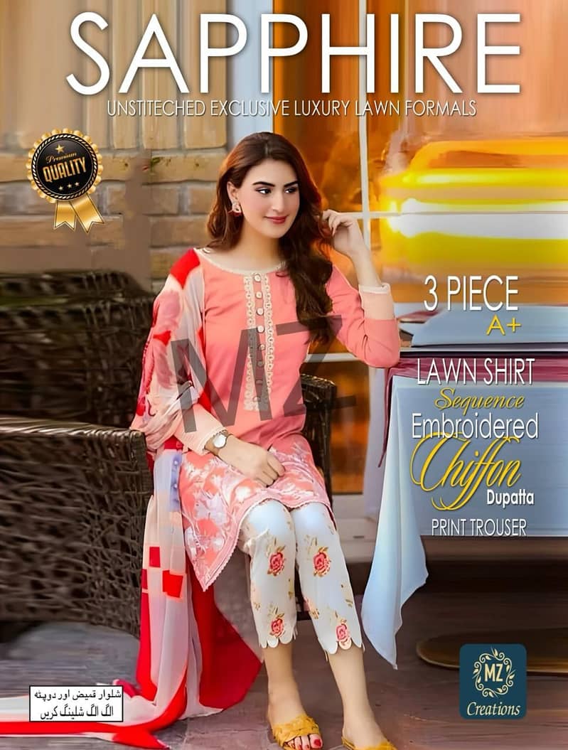 lawn suits|unstich | summer collection|womens suit|suits for eid 6