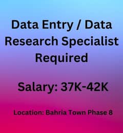 Data Entry / Data Research Specialist