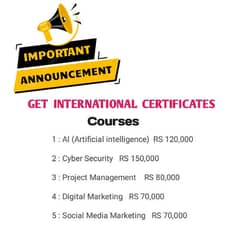 Get International Certificate 0