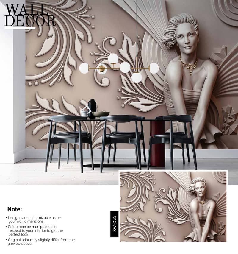 3D Wallpaper / Customized Wallpaper / Canvas sheet / Flex Wallpaper 16