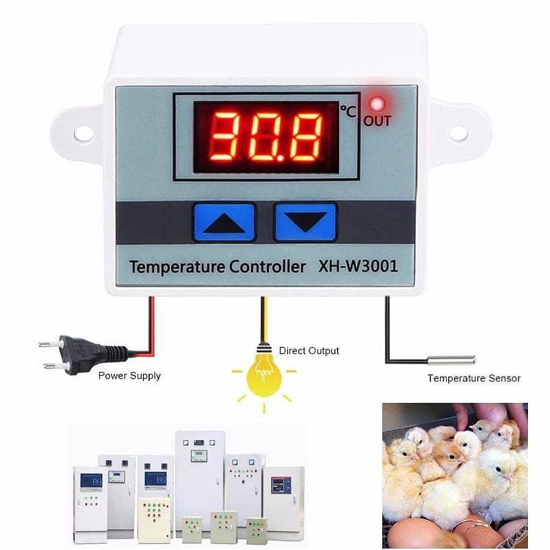 W3001 Digital LED Temperature Controller 10A Thermostat Regulator 220V 1