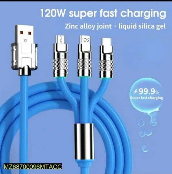 3 in 1 faster charging cables wholesale price 0