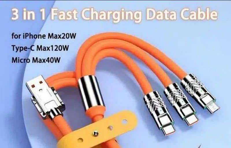 3 in 1 faster charging cables wholesale price 3