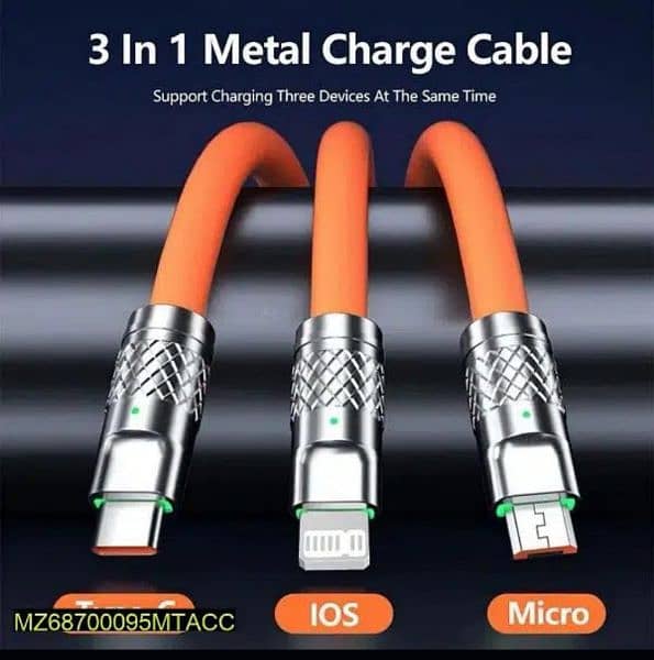 3 in 1 faster charging cables wholesale price 5