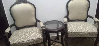 two bedroom chair with table