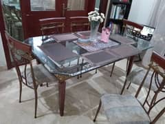 Wrought Iron + Lassani Wood Table