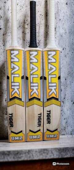 MB malik original tiger edition hard ball bat english willow wood