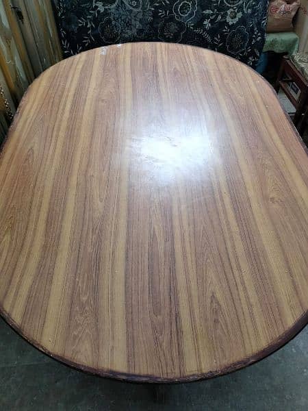 Wooden dining table with 6 chairs (price negotiable) 1
