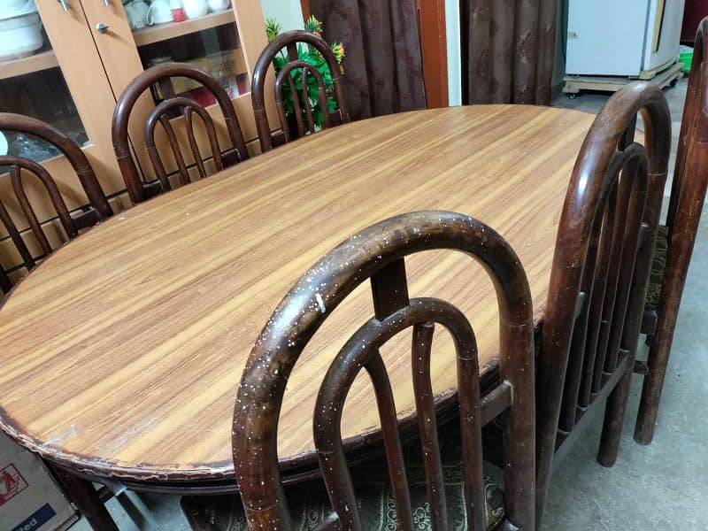 Wooden dining table with 6 chairs (price negotiable) 5