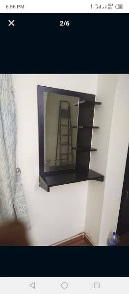 Wall mirror shelf dressing 4