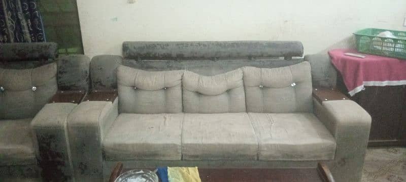 Sofa set 3 seater 2 seater and 1 seater in used condition 1