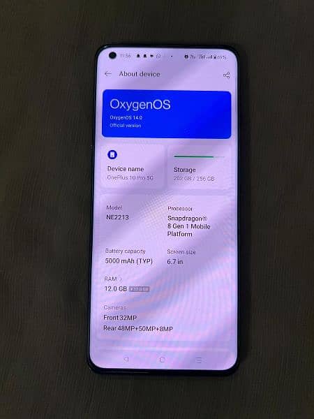 One Plus 10 Pro 12+12 256 GB Official PTA Approved 6